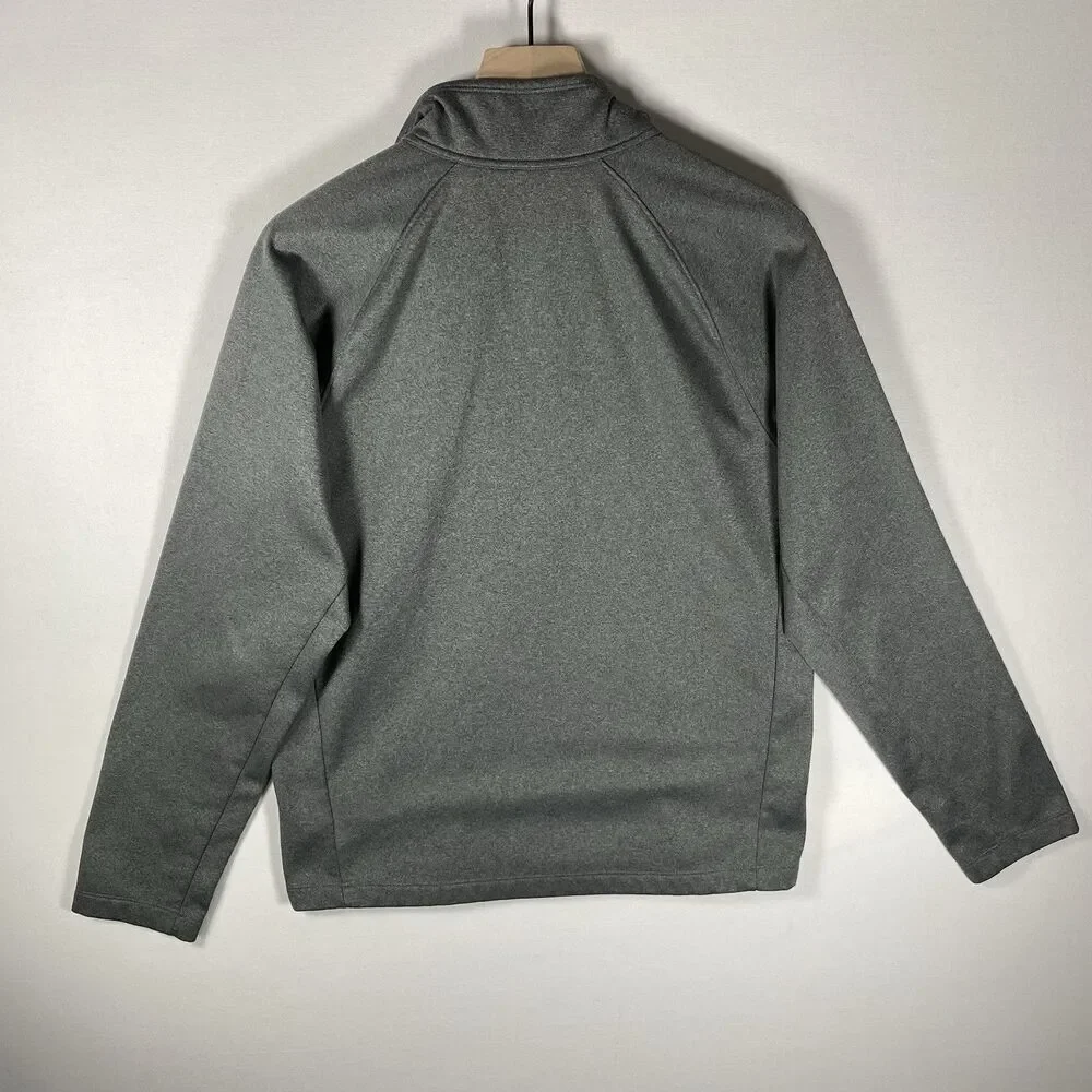 North Face Jacket Mens Medium Gray Canyonlands 1/2 Zip Fleece Mock Neck Pullover